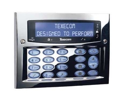 Texecom Premier Flush Mount keypads - Polished Chrome